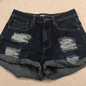 Dark High-Waisted Shorts